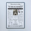 Poster Frame in living room Psd Mockup