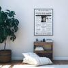 Poster Frame in living room Psd Mockup