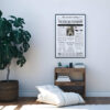 Poster Frame in living room Psd Mockup