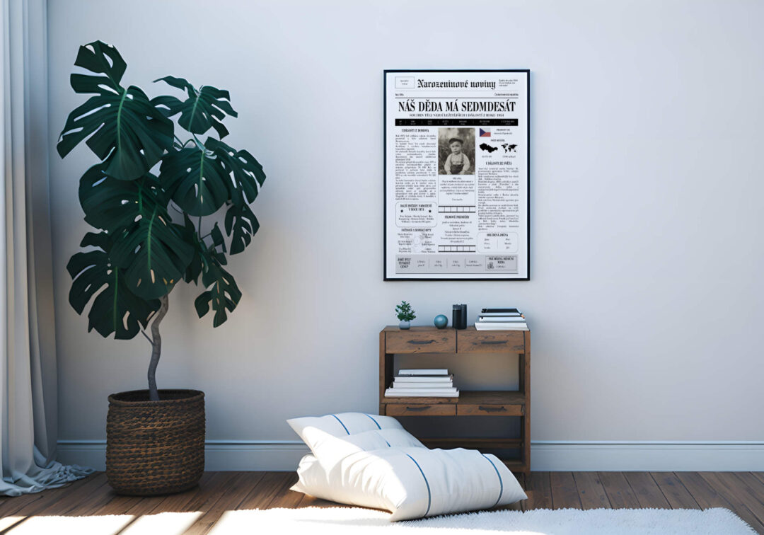 Poster Frame in living room Psd Mockup