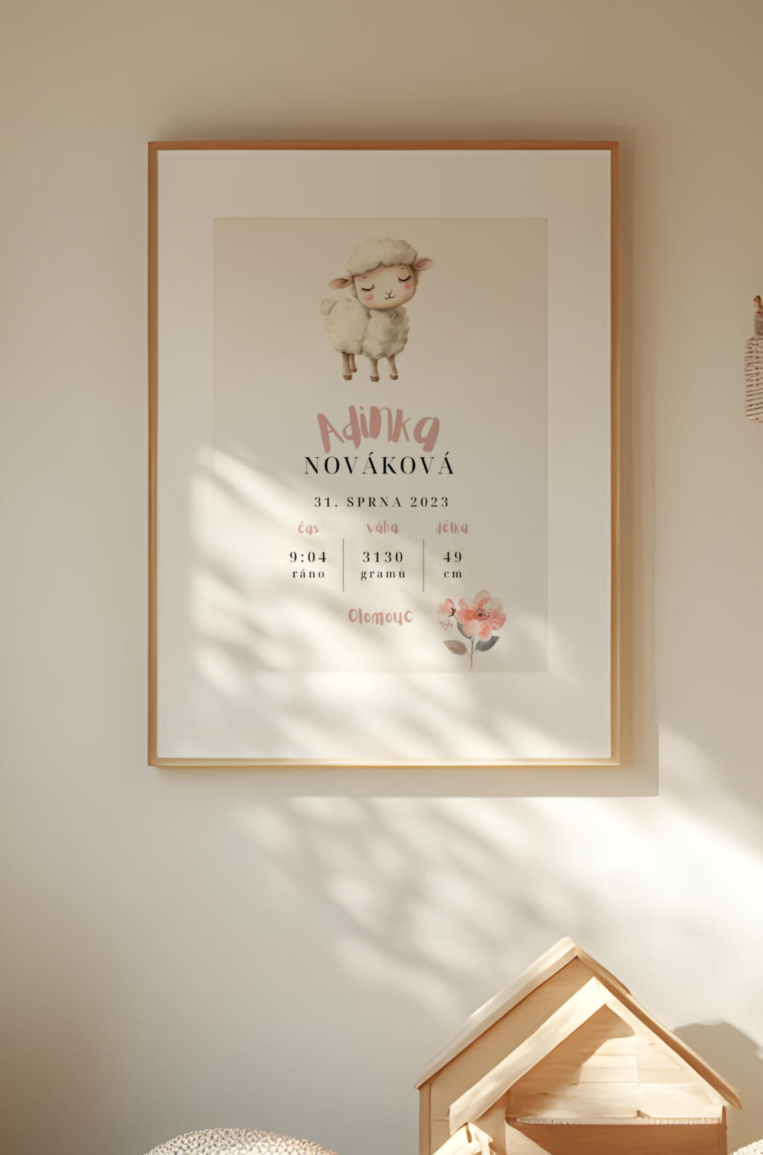 plakat k narozeni miminka