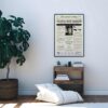 Poster Frame in living room Psd Mockup