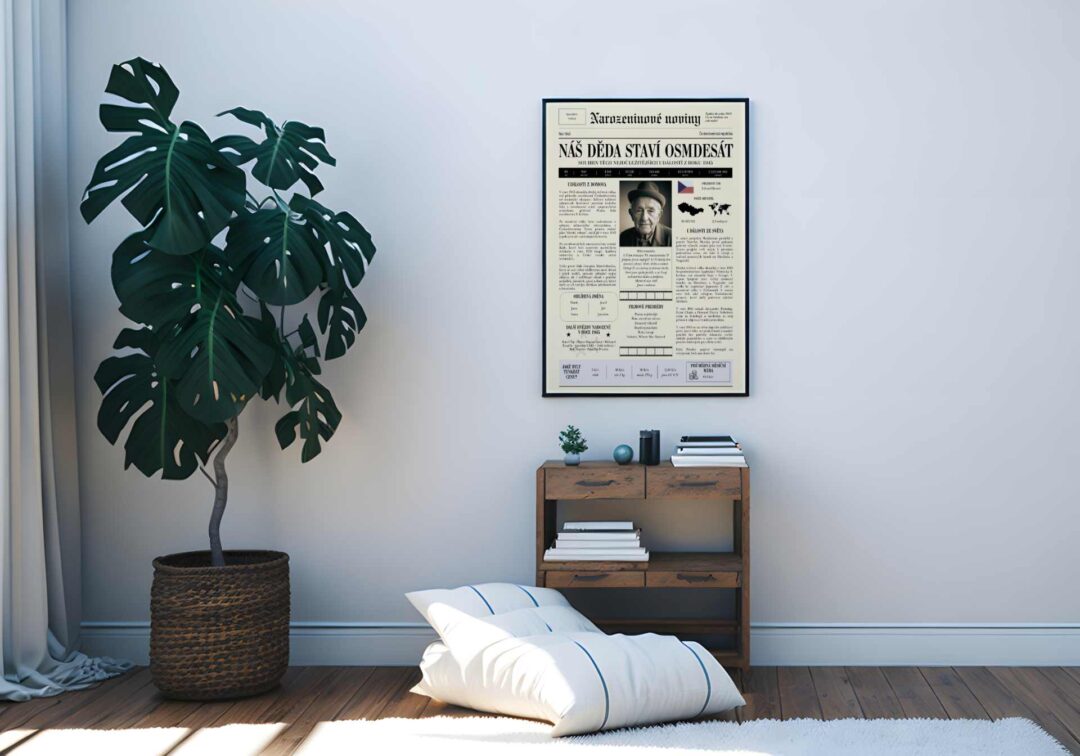 Poster Frame in living room Psd Mockup