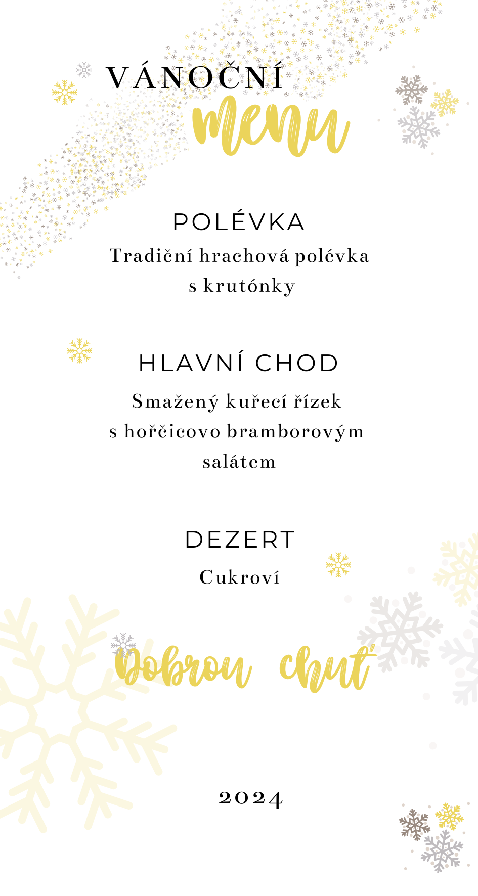 Štědrovečerní menu